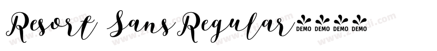 Resort SansRegular字体转换